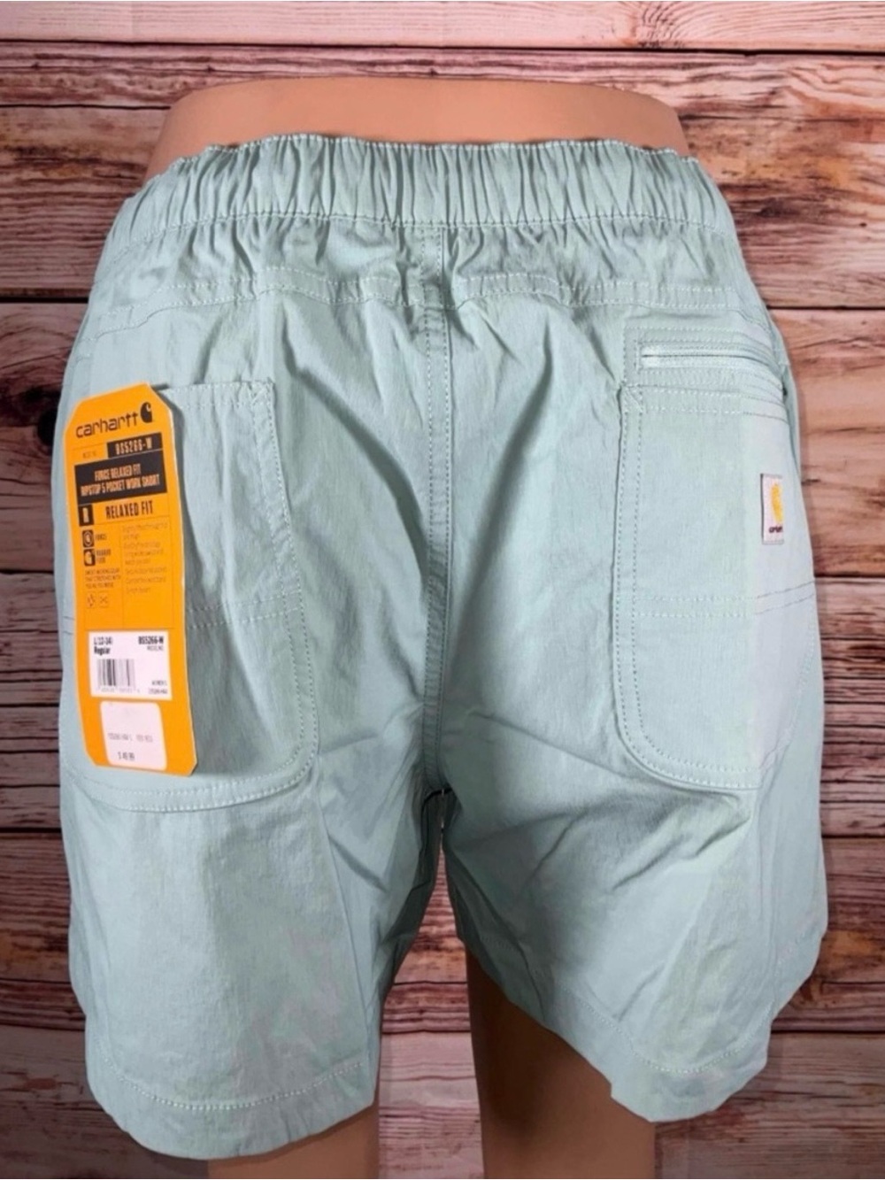 Carhartt Women Asphalt Gray Relaxed Fit Shorts